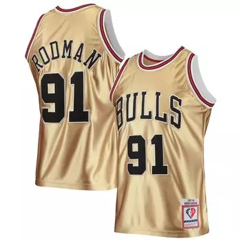 Джерси Mitchell & Ness Chicago Bulls, золотой