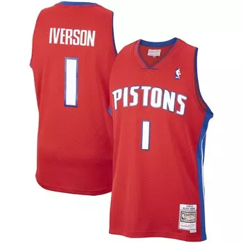 Джерси Mitchell & Ness Detroit Pistons, красный