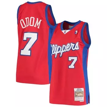 Джерси Mitchell & Ness La Clippers, красный