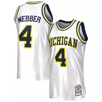 Джерси Mitchell & Ness Michigan Wolverines, белый