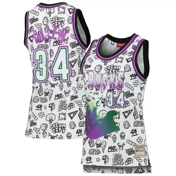 Джерси Mitchell & Ness Milwaukee Bucks, белый