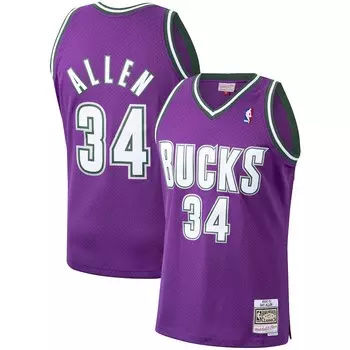 Джерси Mitchell & Ness Milwaukee Bucks, фиолетовый