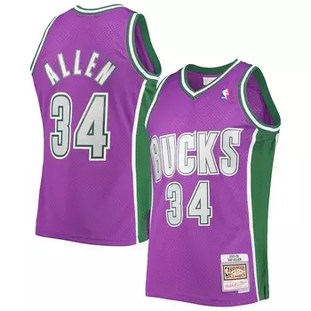 Джерси Mitchell & Ness Milwaukee Bucks, фиолетовый