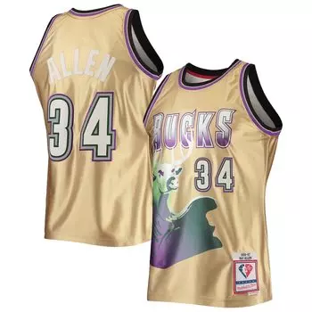 Джерси Mitchell & Ness Milwaukee Bucks, золотой