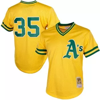 Джерси Mitchell & Ness Oakland Athletics, желтый