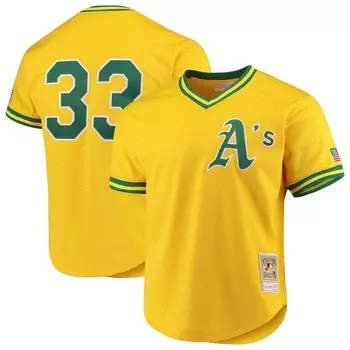Джерси Mitchell & Ness Oakland Athletics, золотой