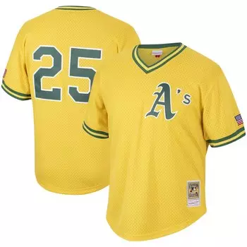 Джерси Mitchell & Ness Oakland Athletics, золотой