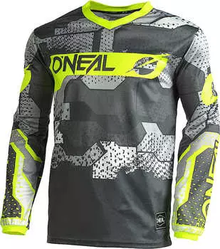 Джерси Oneal Element Camo V.22 мотокросс, черный/серый/желтый