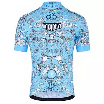 Джерси с коротким рукавом Cycology Velo Tattoo, синий