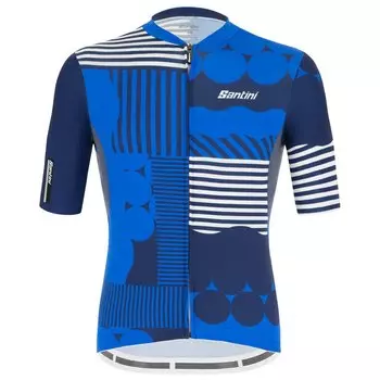 Джерси с коротким рукавом Santini Delta Optic, синий