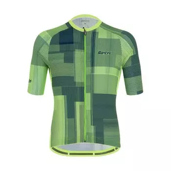 Джерси с коротким рукавом Santini Karma Kinetic, зеленый