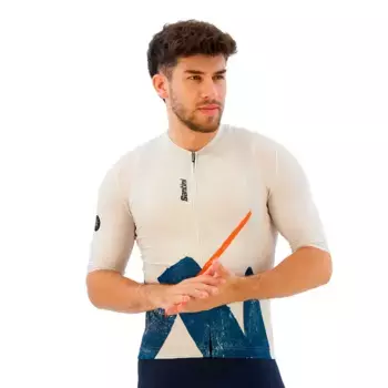 Джерси с коротким рукавом Santini Note, бежевый