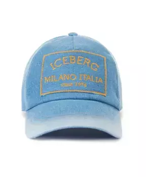 Джинсовая бейсболка с логотипом Iceberg, синий
