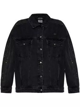 Джинсовая куртка Adidas Atlanta Rhinestone, черный