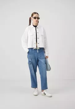 Джинсовая куртка CROP SHACKET GAP, белый