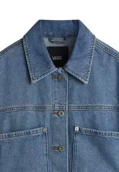 Джинсовая куртка CROP Vans, синий деним