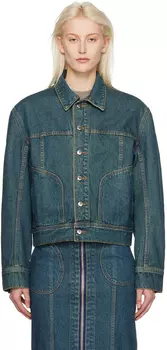 Джинсовая куртка цвета индиго El Eckhaus Latta