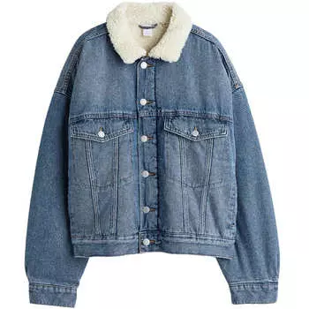 Джинсовая куртка H&amp;M Fleece-lined, синий