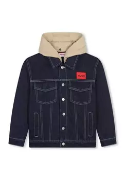 Джинсовая куртка HUGO Kids, синий деним