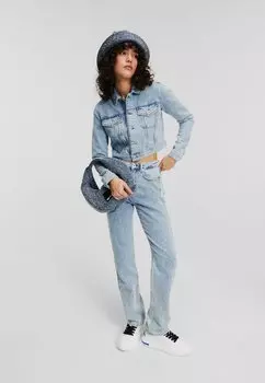 Джинсовая куртка Karl Lagerfeld Jeans, цвет light blue boucle