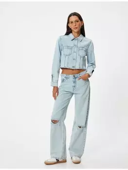 Джинсовая куртка KOTON Blazer, цвет hellindigo