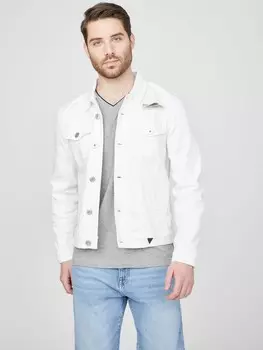 Джинсовая куртка Morrison Guess Factory, цвет White Wash Destory