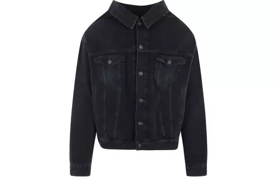 Джинсовая куртка мужская черная Balenciaga, черный
