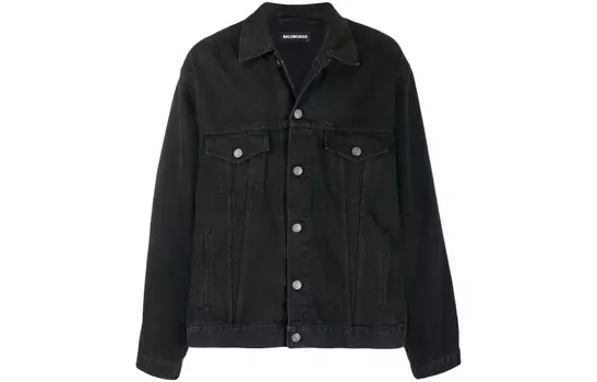 Джинсовая куртка мужская черная Balenciaga, черный