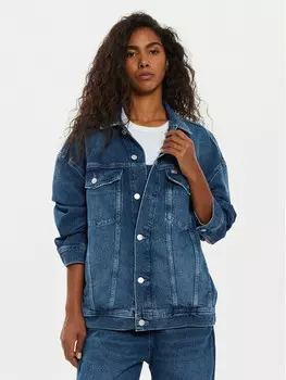 Джинсовая куртка оверсайз Tommy Jeans, синий