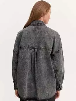 Джинсовая куртка пзалена Pulz Jeans, серый