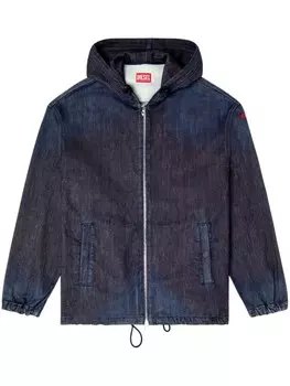 Джинсовая куртка с капюшоном Diesel, синий