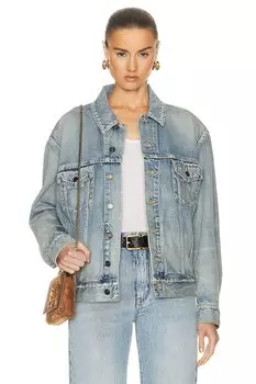 Джинсовая куртка Saint Laurent, цвет Sunny Sky Blue
