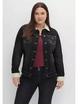 Джинсовая куртка sheego, цвет black denim