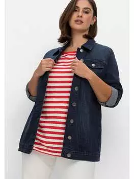 Джинсовая куртка sheego, цвет dark blue denim