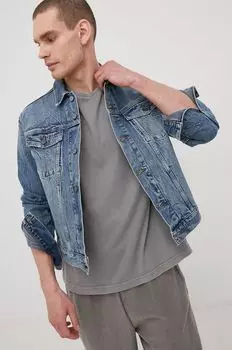 Джинсовая куртка Superdry, темно-синий