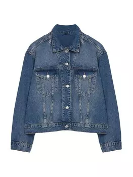 Джинсовая куртка Trendyol Between-Season Jacket, синий