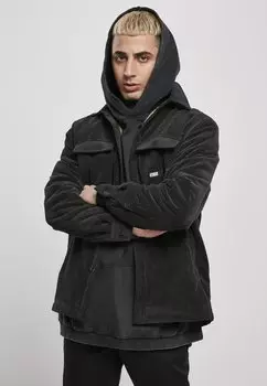 Джинсовая куртка Urban Classics CORDUROY SHIRT JACKET, цвет Black