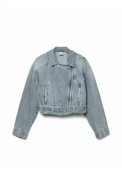 Джинсовая куртка VMDELLA Vero Moda, светло-голубой деним
