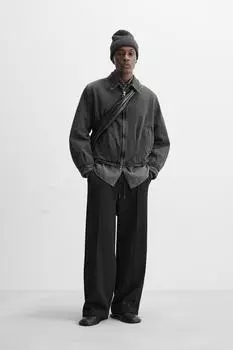 Джинсовая куртка ZARA, черный