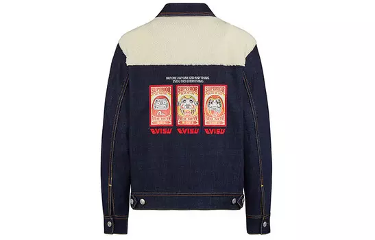 Джинсовая куртка женская джинсовая Evisu, цвет Denim