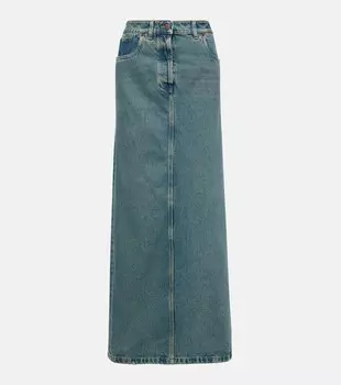 Джинсовая макси-юбка Prada, Mid Blue
