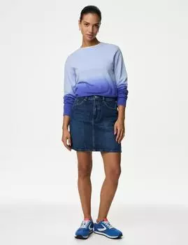 Джинсовая мини-юбка Marks & Spencer, индиго