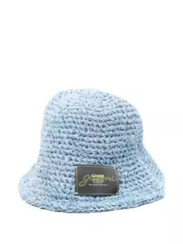 Джинсовая панама Handknit GANNI, синий