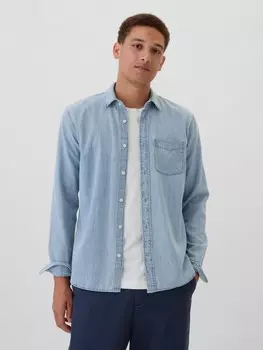 Джинсовая рубашка Gap, синий