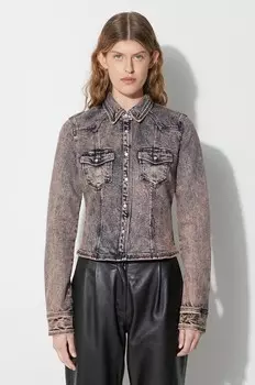 Джинсовая рубашка Guess Originals, розовый