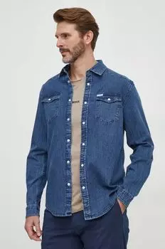 Джинсовая рубашка Guess, синий