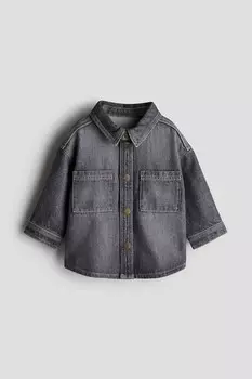 Джинсовая рубашка H&M, серый