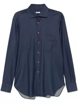Джинсовая рубашка Kiton, синий