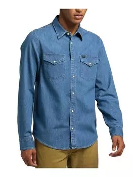 Джинсовая рубашка regular fit Lee, синий