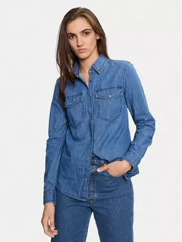Джинсовая рубашка regular fit Sisley, синий
